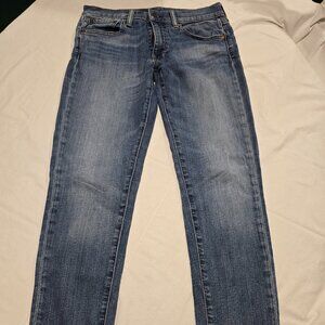 Ladies Polo Ralph Lauren Ankle Cut Off Jeans Tompkins Skinny Crop 29w Good Used
